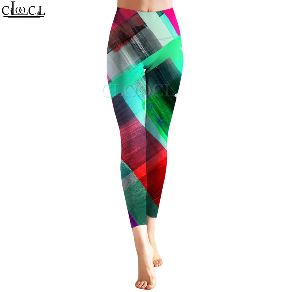 CLOOCL Gym Leggings Women Seamless Legging Color Vortex 3D Printing Trousers Ankle Length Tights Legging Trendy Yoga Pants