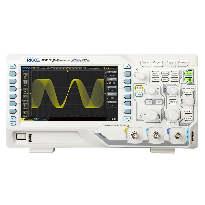 RIGOL DS1102Z-E DS1202Z-E 100-200MHz Osciloscopio digital 1GSa/s Frecuencia de muestreo 24Mpts Memoria 2 canales con RS232 UART I2C SPI
