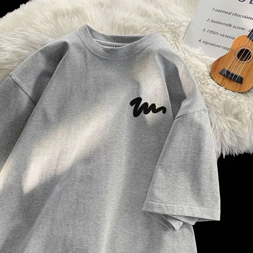 

Loose Cotton T-Shirt Short Sleeve Men's Women's Summer Fashion Brand round Neck Upper Apparel Ethnic Clothing Xiuhefu