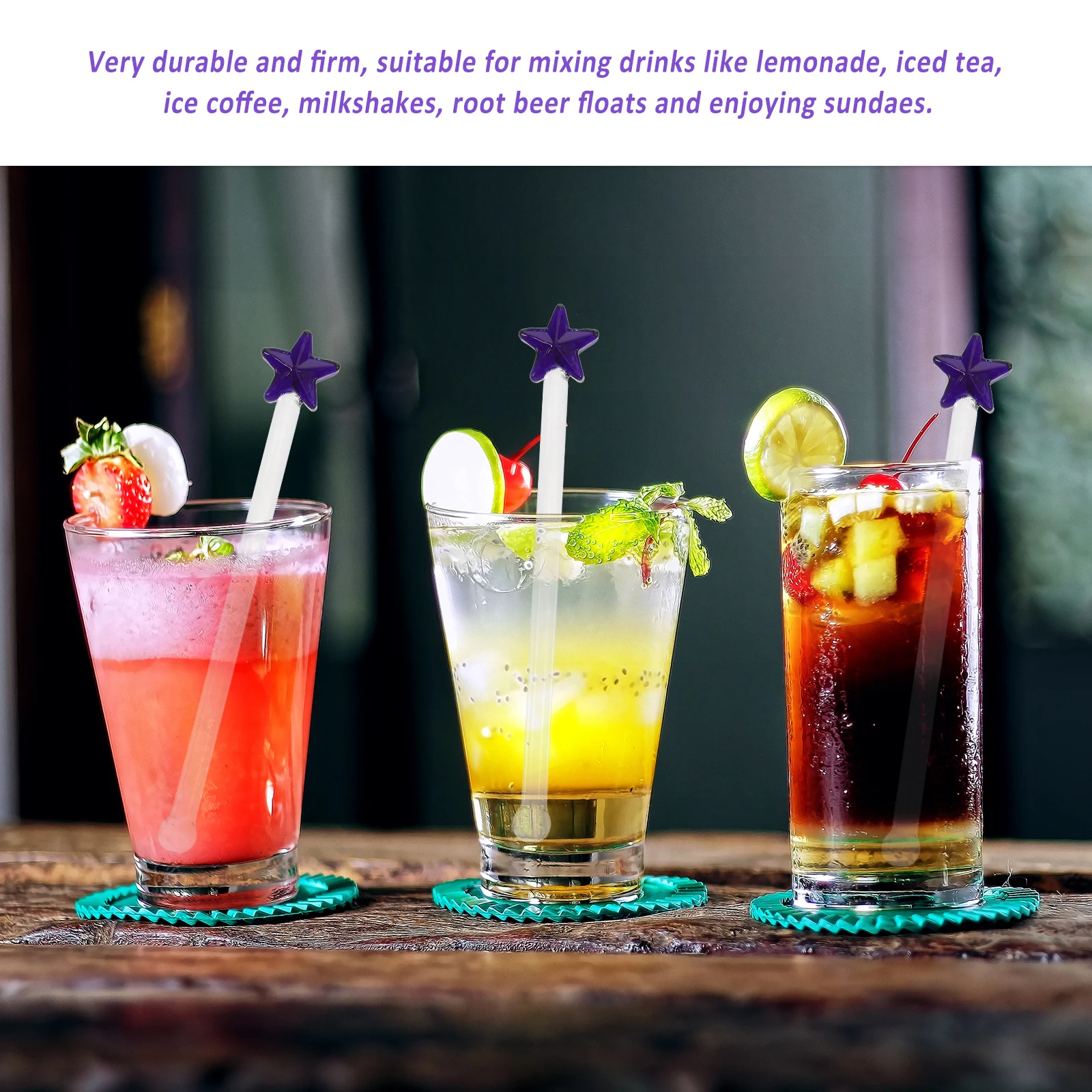 

5Pcs Cocktail Stirring Stick Premium Glass Mixing Sticks for Juice Milk Martini Swizzle Drink Home Bar Use Stirring Bar for Wine