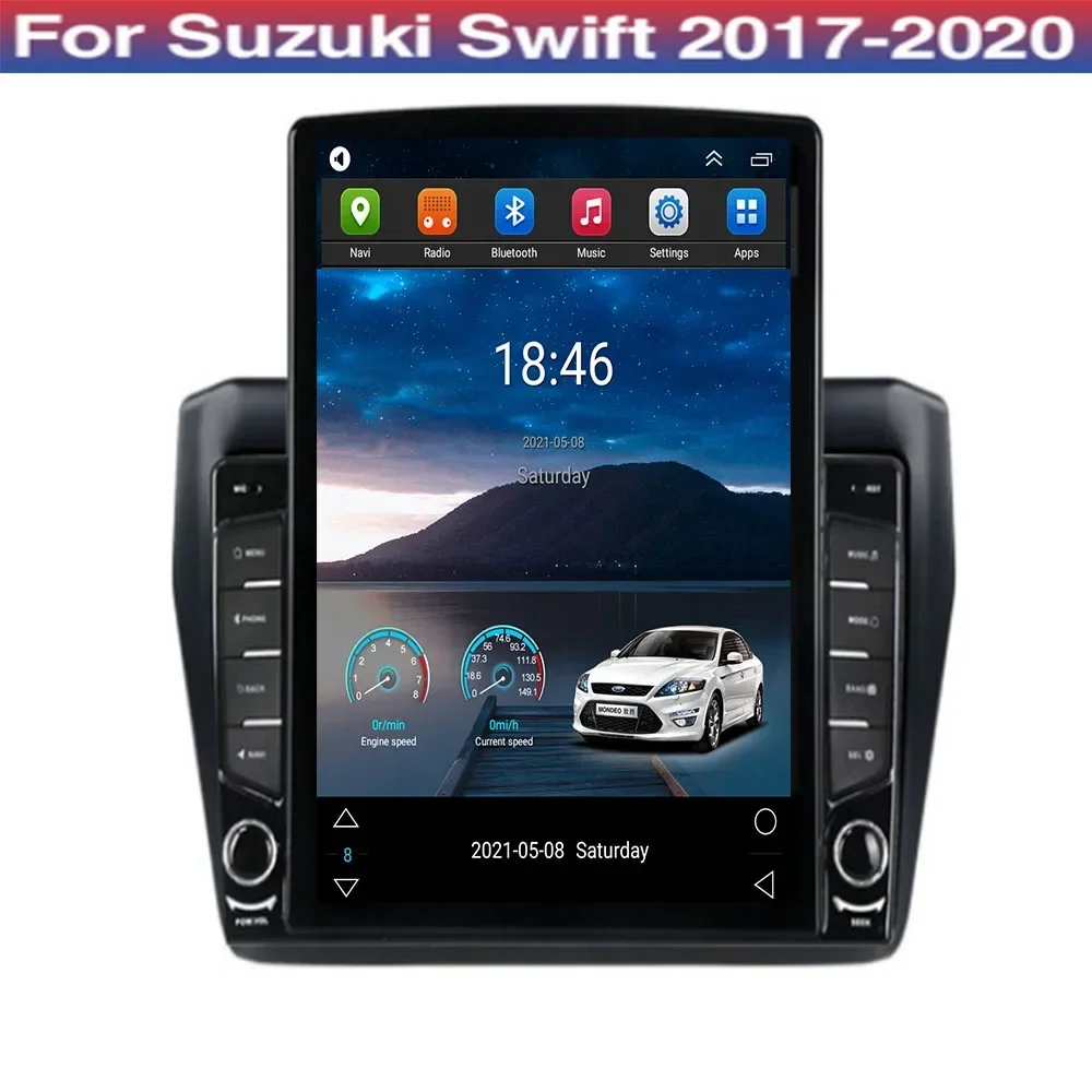 For Tesla Style 2 Din Android 14.0 Car Radio for Suzuki Swift 2018-2035 Multimedia Video Player GPS Stereo Carplay RDS Camera