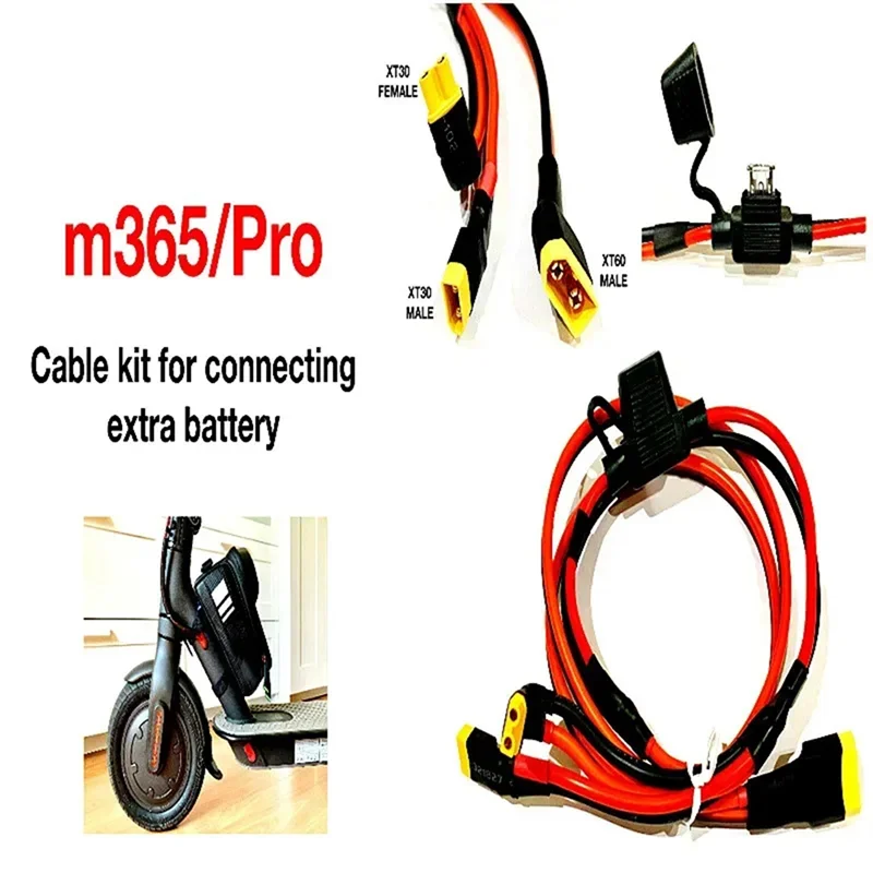 A79E-Battery Expansion Cable Kit For Xiaomi M365 Pro- Includes XT30& XT60 Connectors And A Fuse In 36V 48V Models view 5