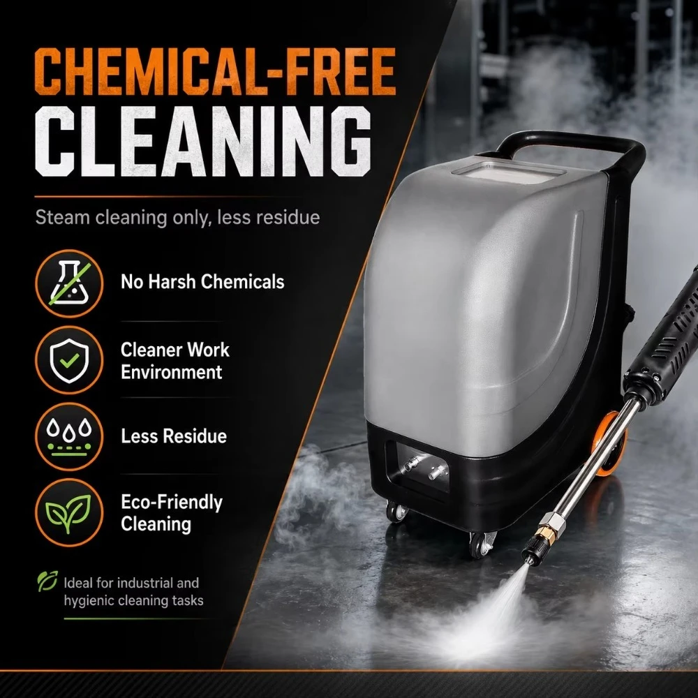 Industrial 380V Electric Steam Cleaner 16bar High Temperature Dry & Wet Cleaning Equipment Heavy Oil Stain Removal Machine-New view 6