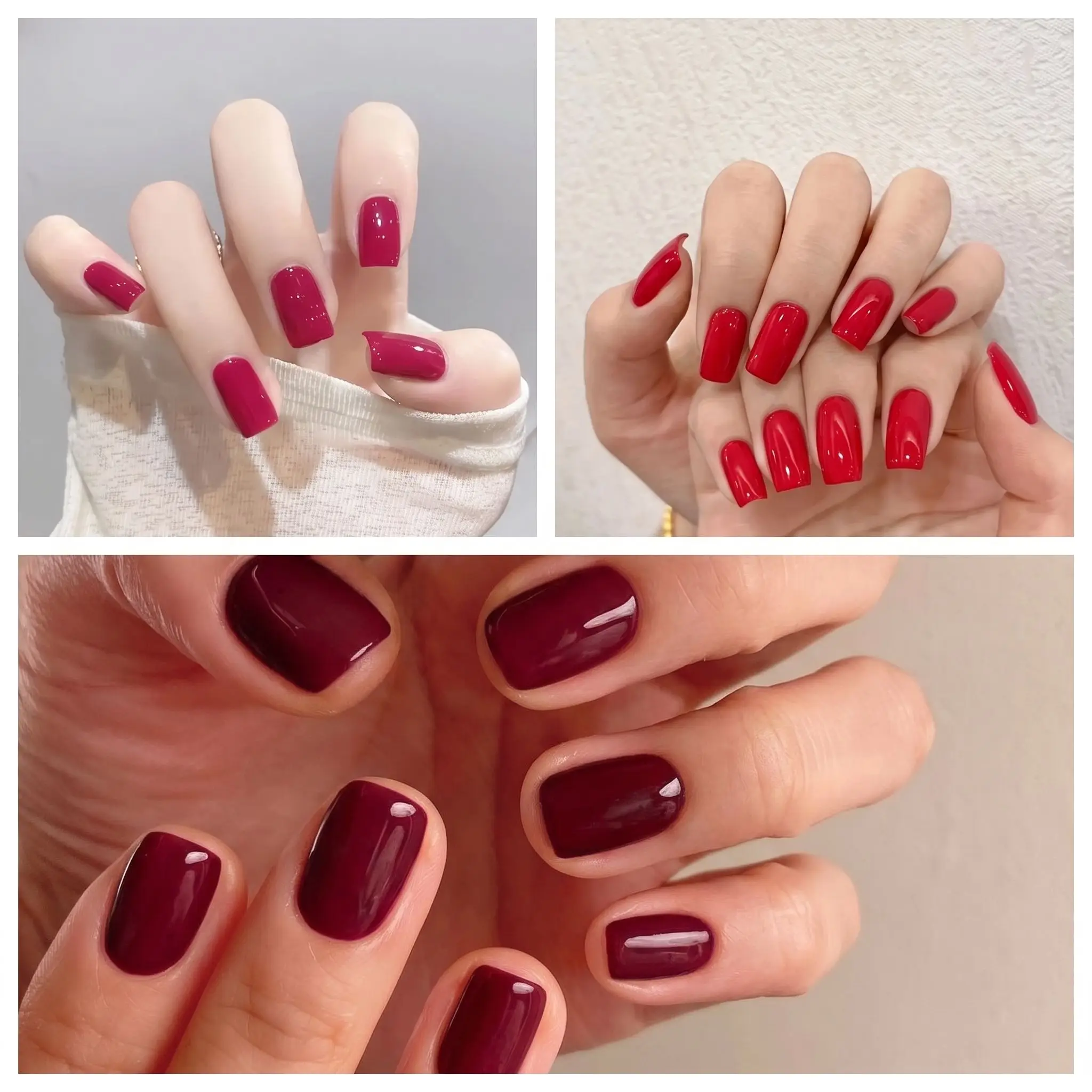 Hassleless 6-Piece Nail Polish Gel Set, Brown Gel Nail Polish, Semi-Permanent Nail Gel Set, Glossy Effect, Alcohol-Free Formula, Autumn and Winter DIY Nail Set, Salon-Grade Colored Gel, High-End Nail Polish, Glossy Nai