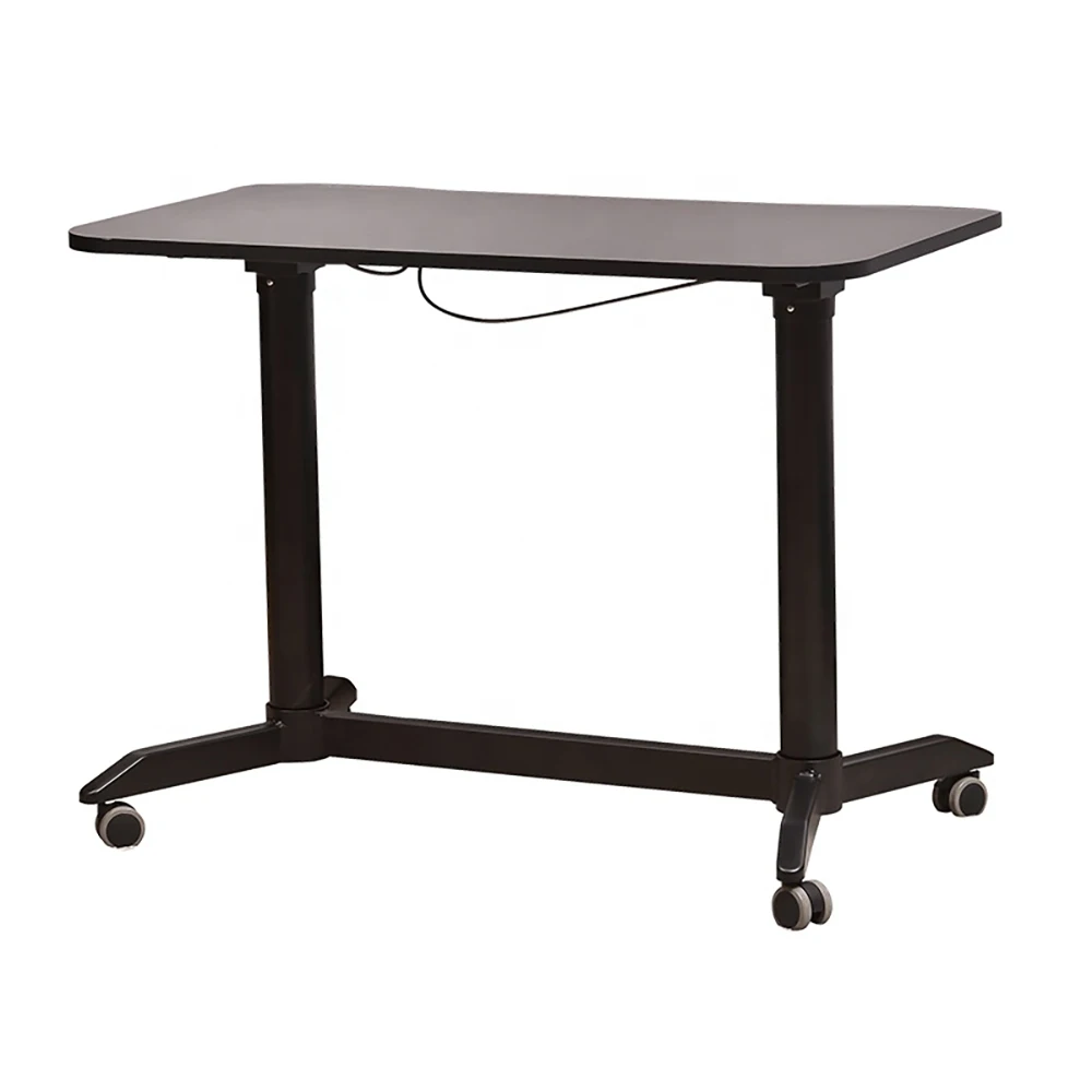 Escritorio de ordenador de escritorio neumático de 38 "x 23" de ancho para oficina en casa, mesa ergonómica para ordenador, escritorio de altura ajustable, escritorio de pie