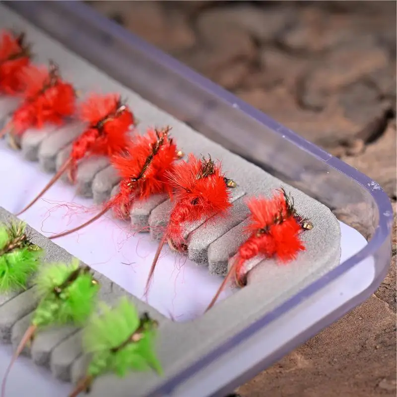 Trout Lures For River Fishing Fly Fishing Kit With 35pcs Soft Realistic Lures With 5 Colors For Saltwater Carp Sea Bass Trout