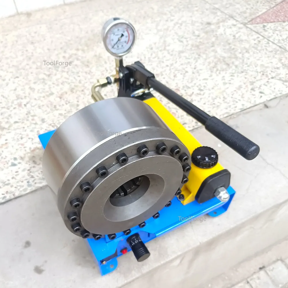 آلة تجعيد الأنابيب اليدوية الصحافة الهيدروليكية المنزلية ارتفاع ضغط النفط الفرامل المقاومة للانفجار مع 7 قوالب #5