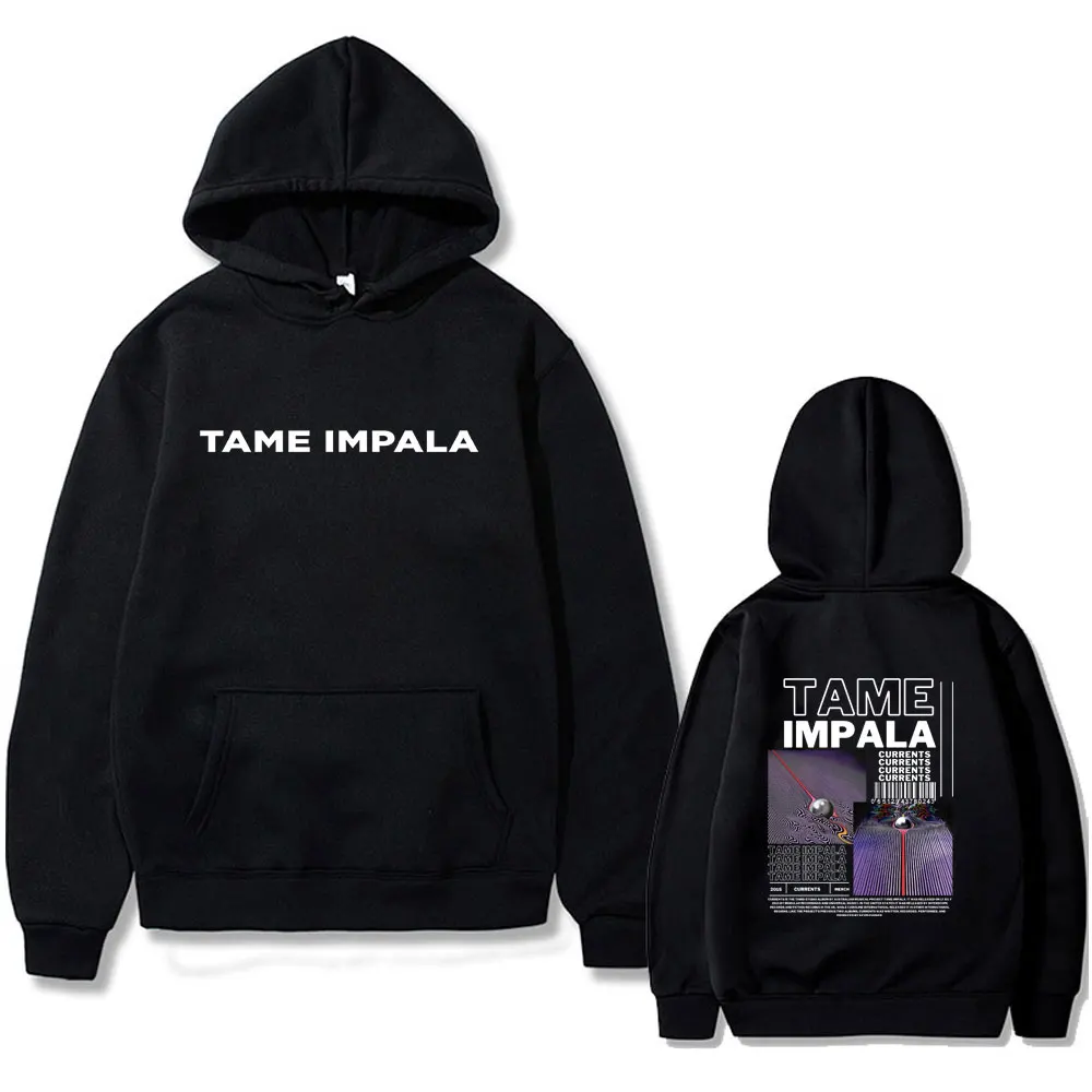 

Tame Impala Currents Double Sided Print Hoodie Men Women Casual Oversized Pullover Men's Lndie Pop Rock Music Hooded Sweatshirt