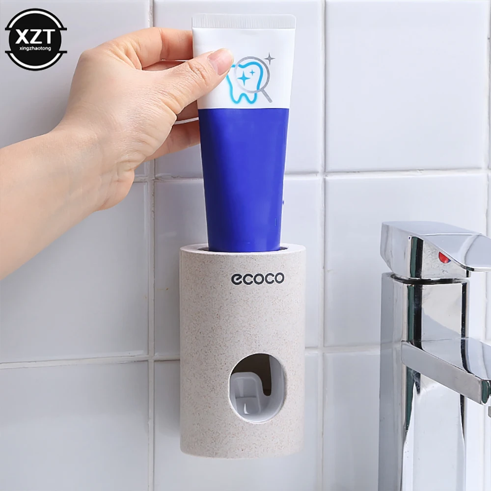 Wall Mount Automatic Toothpaste Dispenser Bathroom Accessories Set Toothpaste Squeezer Dispenser Bathroom Toothbrush Holder Tool