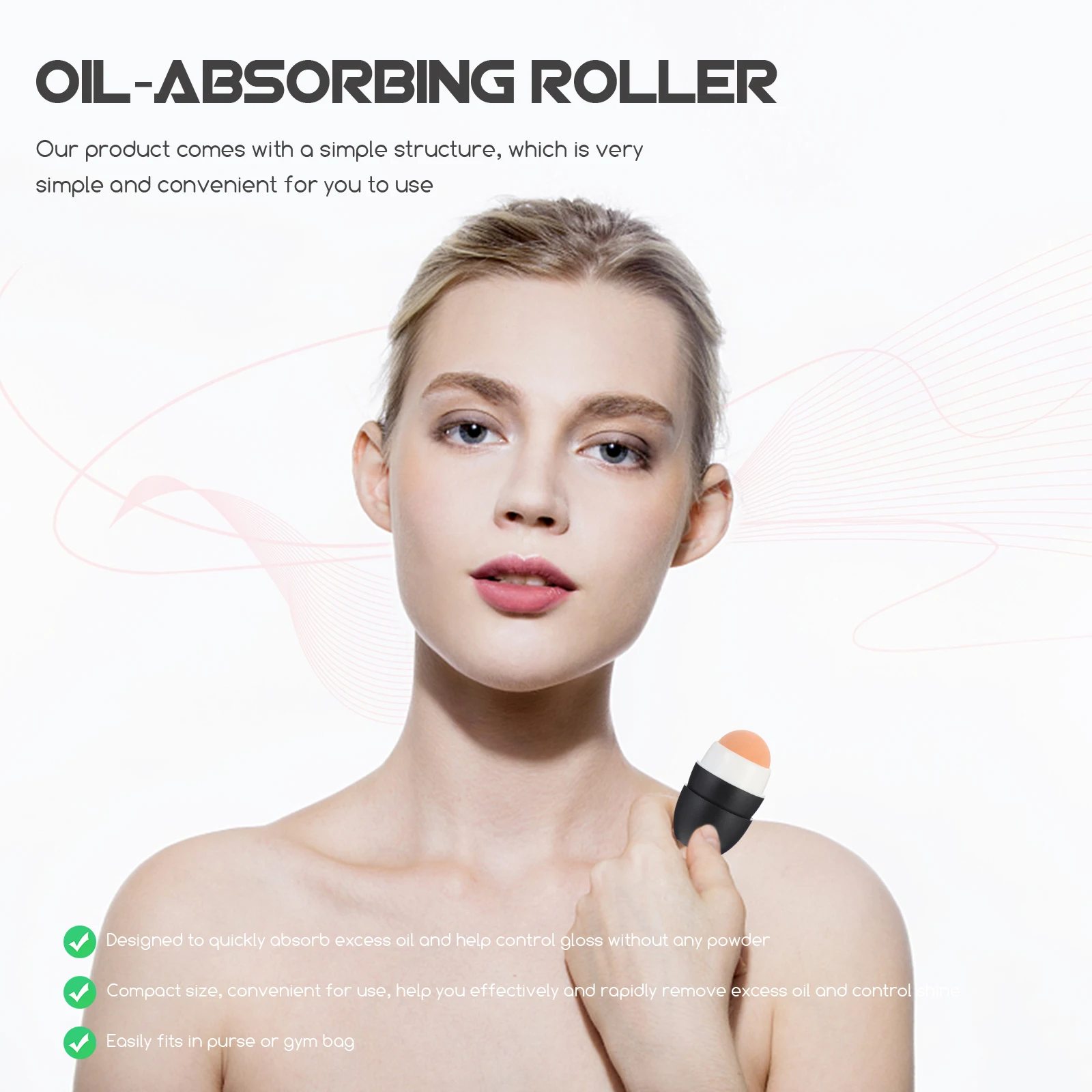 

Volcanic Stone Oil Absorbing Ball Mini Face Roller Skin Care Tools Essential Serum Accessories Portable Gyms Office Use