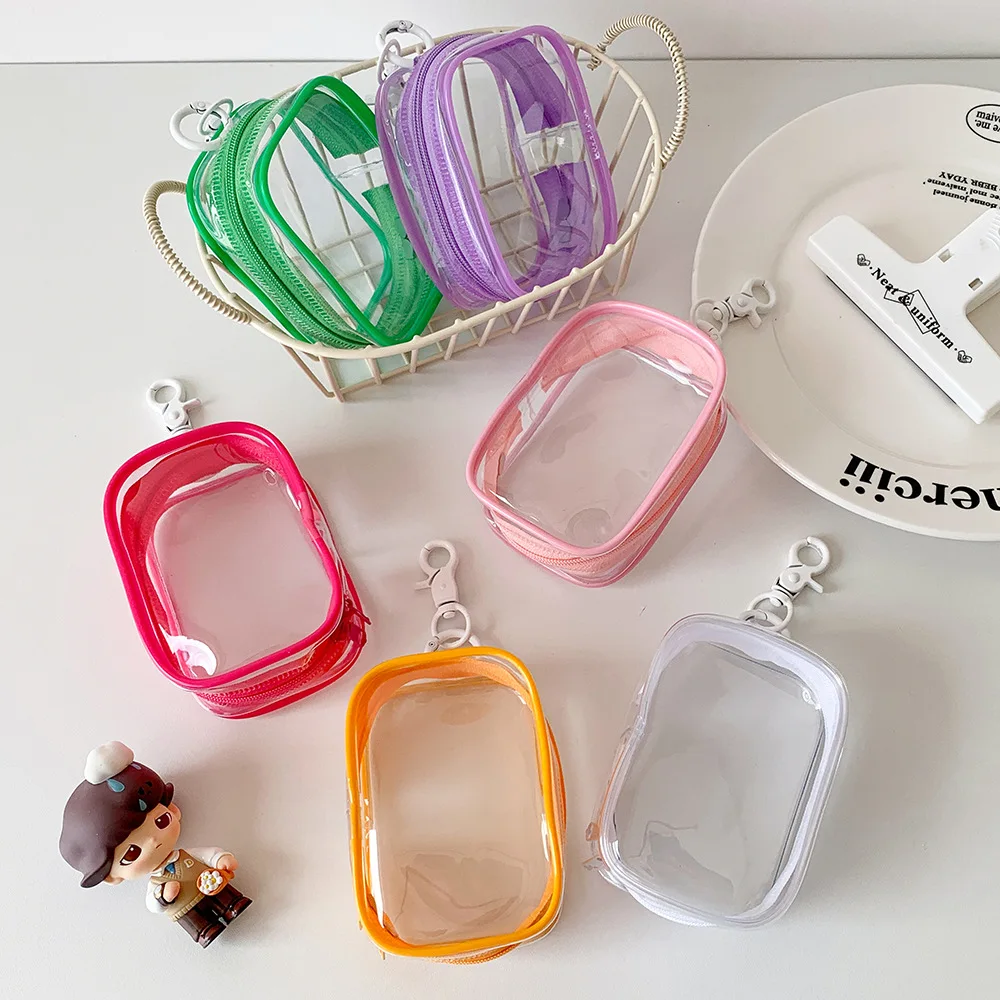 Hot Sales Simple Pvc Transparent Doll Storage Bag Cute Girl Crossbody Bag Pendant Display Figurine Bag Decoration Keychain Gift