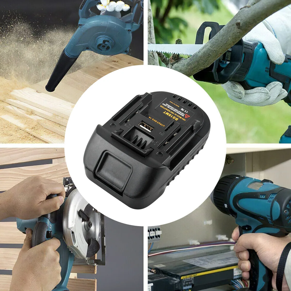 BS18MT Adaptador batería Bosch a Makita 18V con USB - imagen 3