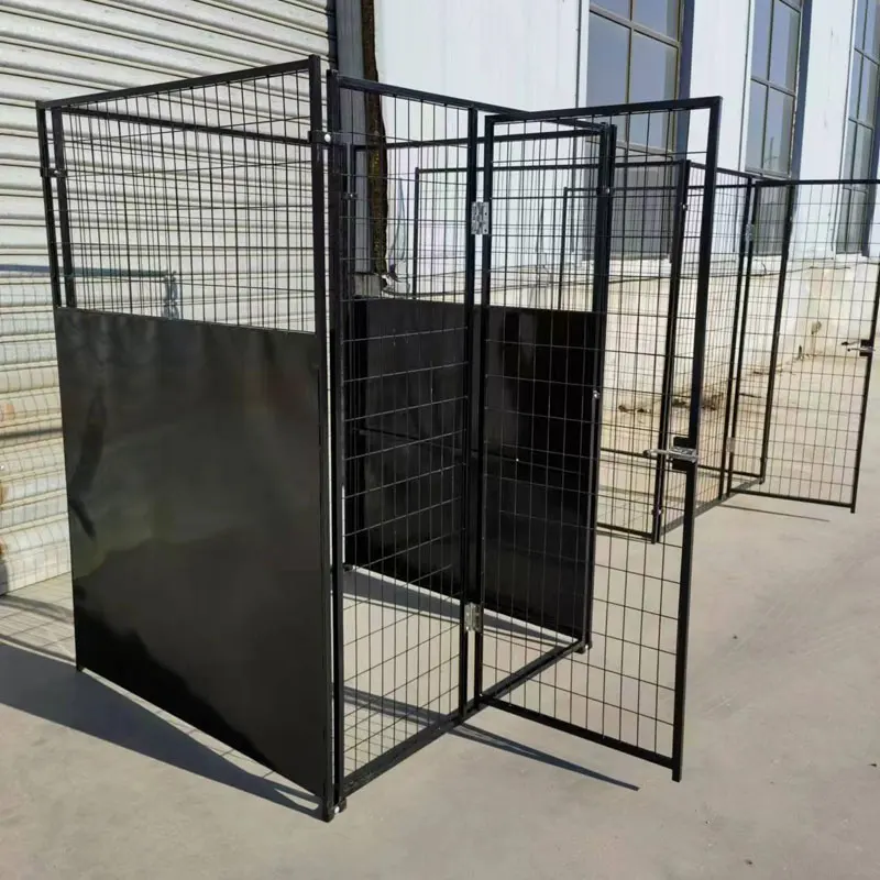 Custom Outdoor Indoor Heavy Duty Dog Kennels Large Dog Running House Metal Welded Dog Cage Panels