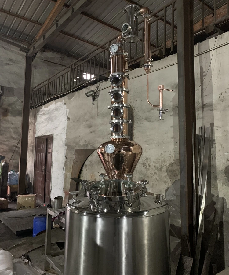 Column Stainless Steel Flute Still Distillation Column Vodka Whiskey Gin Making