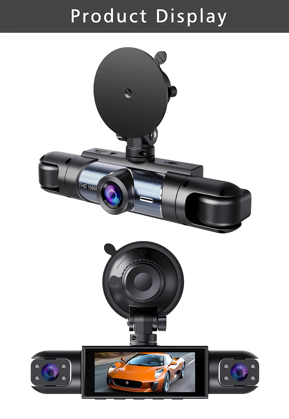 4-Kanal Auto-DVR UHD 1080P 4-Linsen-Innenkamera für Fahrzeuge 360° ° Rundum-Autokamera WLAN-Video-Fahrrekorder Dashcam – Detail 9