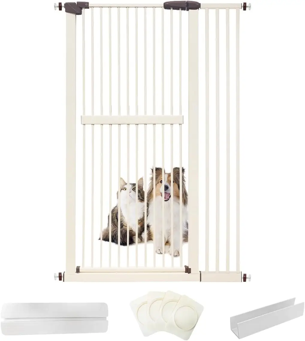 

Gate 61.02" High Pressure Mounted 38.39"-42.51" Extra Wide (9 Sizes) 1.37" Gap for Cat Dog Children Stairs Doorway Hallway