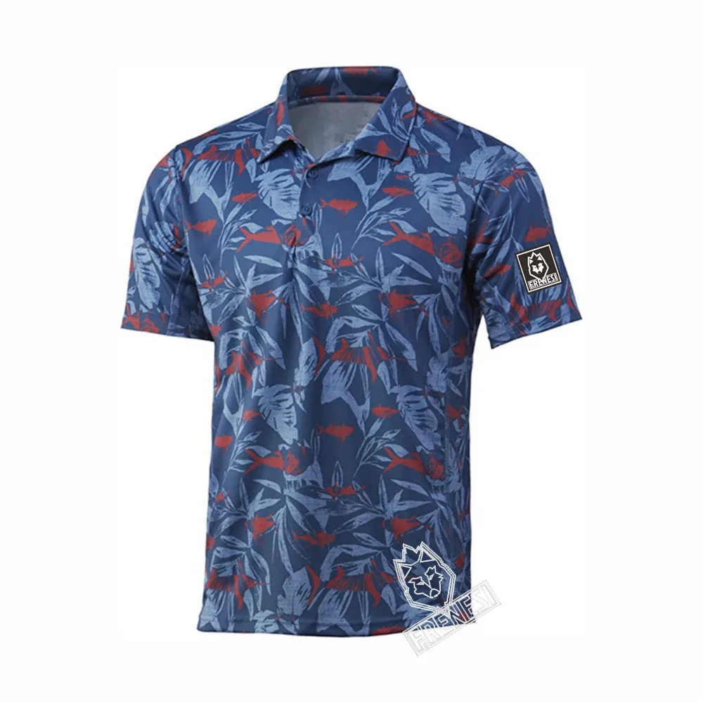 Frenesi Men Work Golf Polo Shirts Summer Top Stretch Simple Care Moisture Wicking Performance Casual Short Sleeve Sports T-Shirt