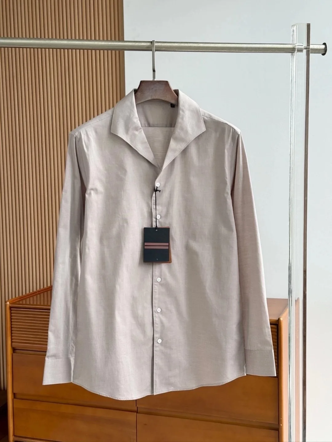 Faionable Busin الرجال طويل Sve irt 2025 الخريف الشتاء جديد Sle بسيط التطريز الكوبية طوق لباس غير رسمي للرجال