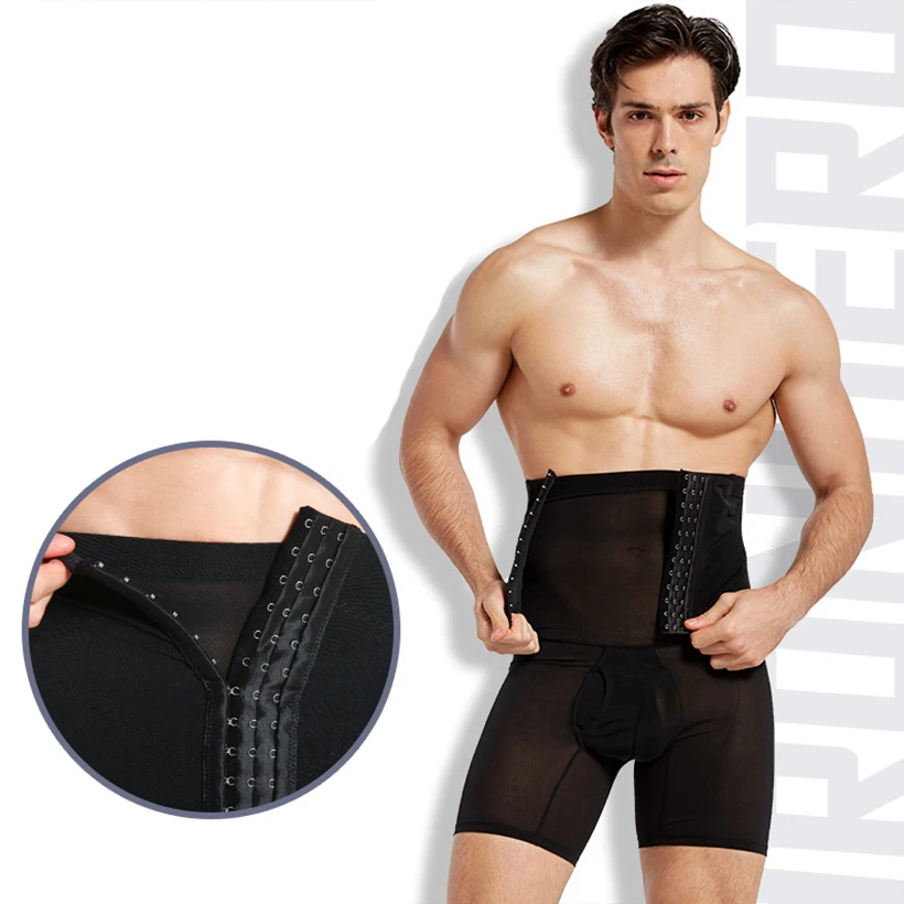 Men Tummy Control Shorts Body Shaper Compression High Waist Trainer Belly Tummy Control Slimming Shapewear Boxer Underwear Fajas