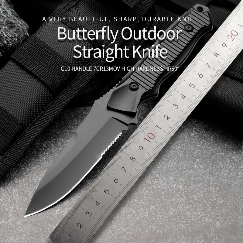 

High quality 7cr13mov battle rescue knife Wilderness Bowie knives hiking camping self-defense knife hunting knife outdoor knife