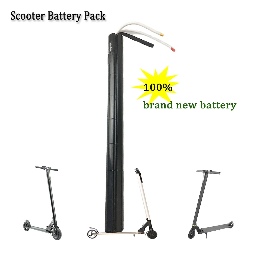 100% New 24V 4.4/6.6/8.8/10.4Ah 18650 Lithium Battery Pack With BMS For Carbon Fiber Scooter