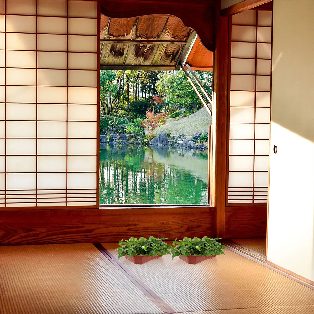 

20 Pcs Flower Pot Plastic Plant Simple Containers Brown Planters for Outdoor Plants Pots