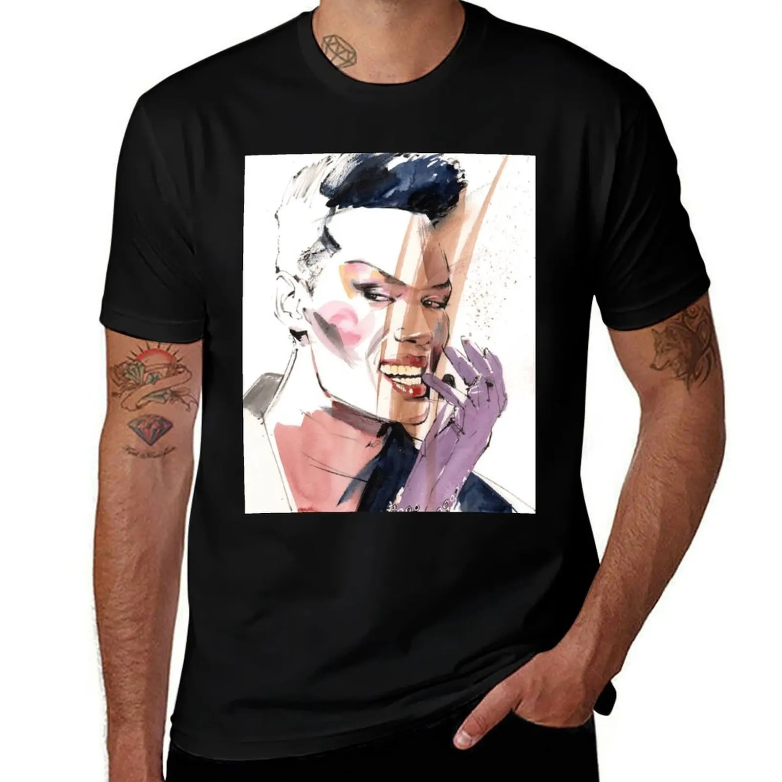 Grace Jones T-Shirt baggy shirts customizeds men t shirts