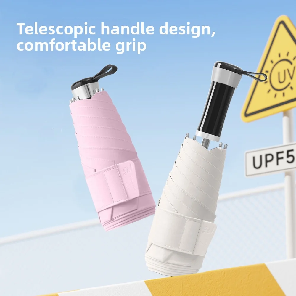

1 Pcs Compact Travel Mini Umbrella Uv Protection Capsule Umbrella Ultra Lightweight Sunshade Umbrellas Protable Manual