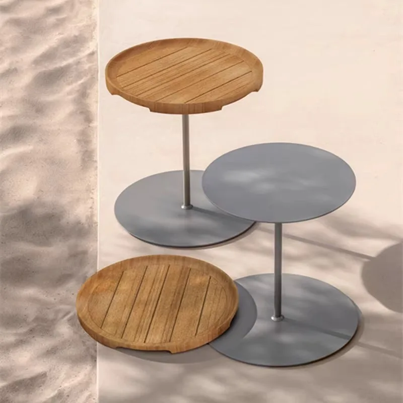 Balcony outdoor coffee table, casual rattan hotel side table, model room board household combination