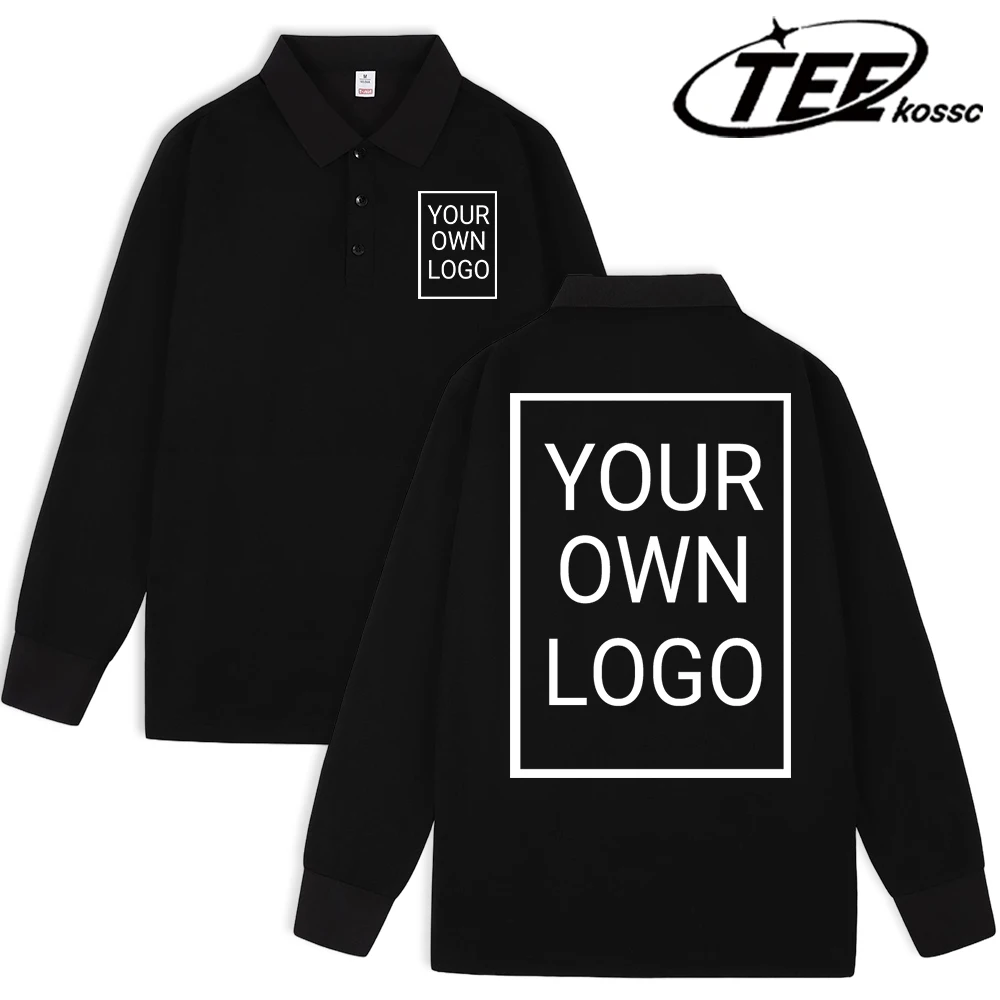 Doppelseitiges individuelles Logo Damen Golf T-Shirt Fleece Business Poloshirt DIY Frühling Revers Streetwear Herbst Langarm