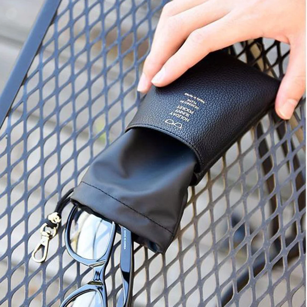 

Eyeglasses Pouch Sunglasses Organizer Durable Wear Resistant Compact Size Glasses Bag Black Men Women Storage Solution Travel