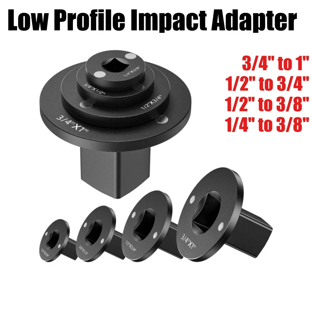 Low Profile Impact Socket Adapter Set 1/4pcs Drive Ratchet A