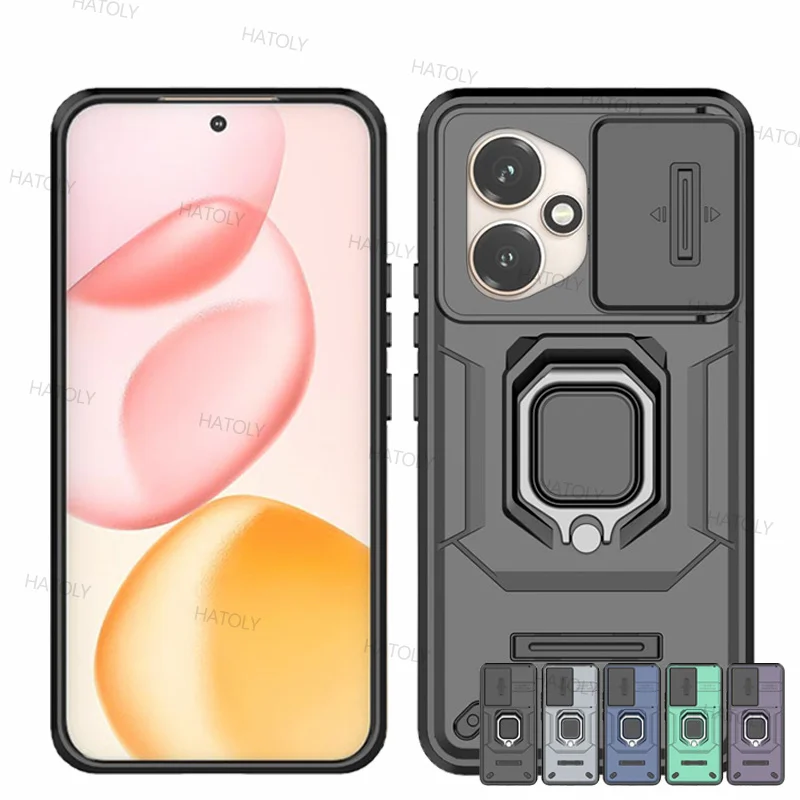 

For Honor 400 Global Case Slide Camera Len Cases Honor 400 Global Cover Bumper Shockproof Armor PC Phone Cover Honor 400 Global