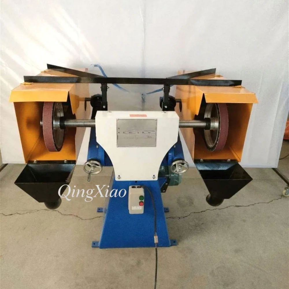 Vertical Double‑Station Belt Sander High‑Speed VFD Grinder Dual‑Head Industrial Polisher Auto Dust‑Removal for Hardware Parts