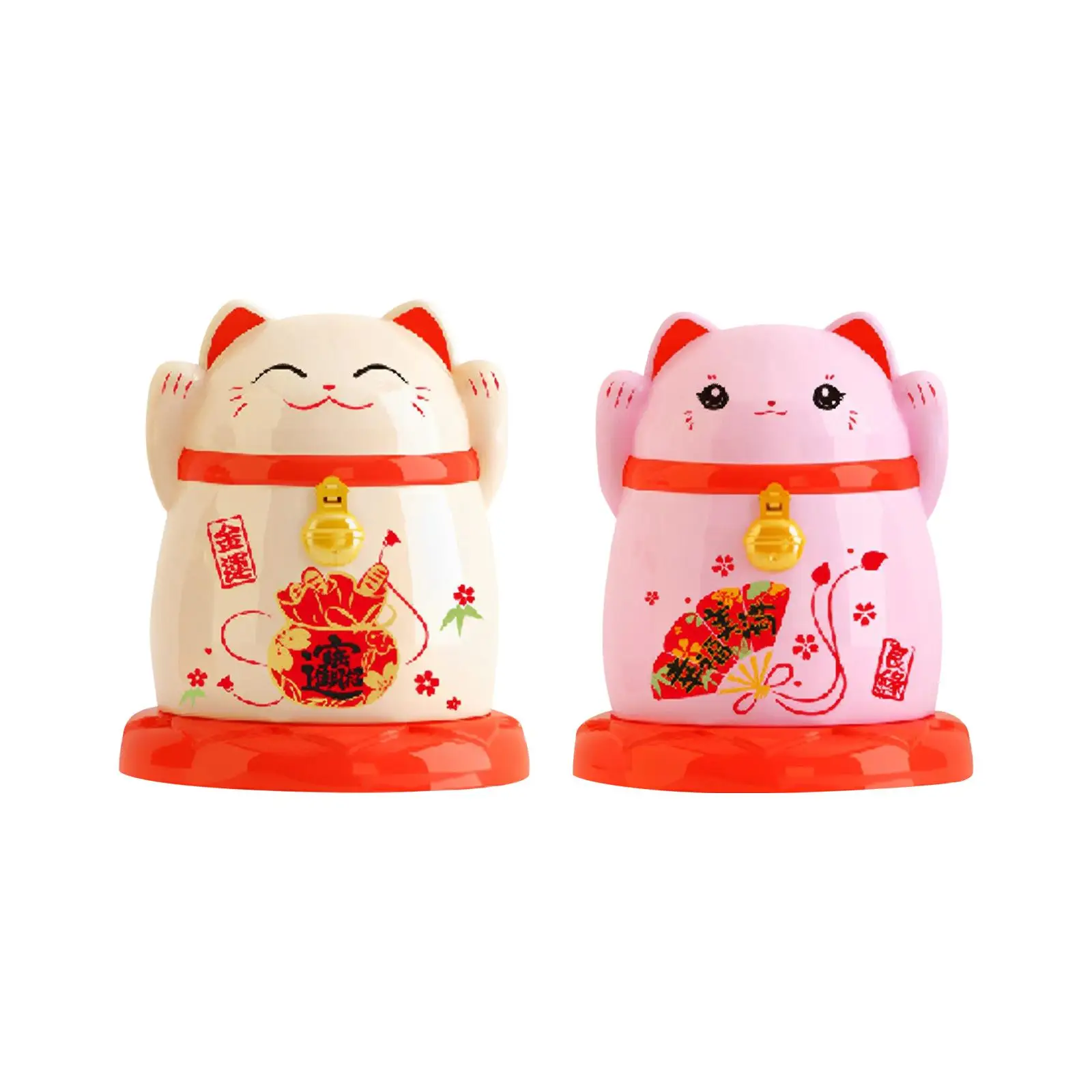 Toothpick Box China Lucky Cat Floss Pick Dustproof Toothpick Organizer Toothpick Dispenser for Bathroom Shelves Restroom Bedroom