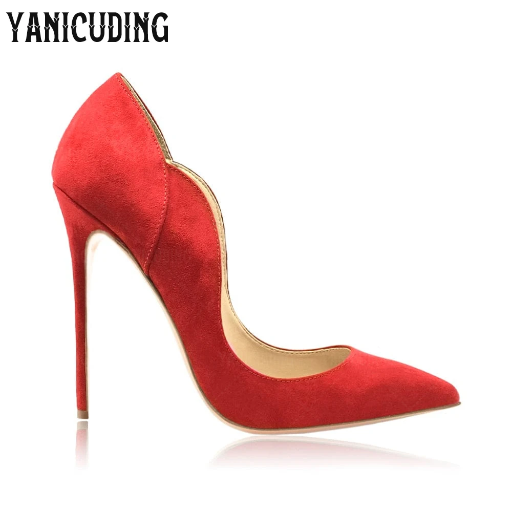 أشار تو الجلد المدبوغ الخناجر البتلة خياطة عالية الكعب مضخات مثير نمط الانزلاق على خنجر عالية الكعب أنيقة نمط مأدبة الكعوب