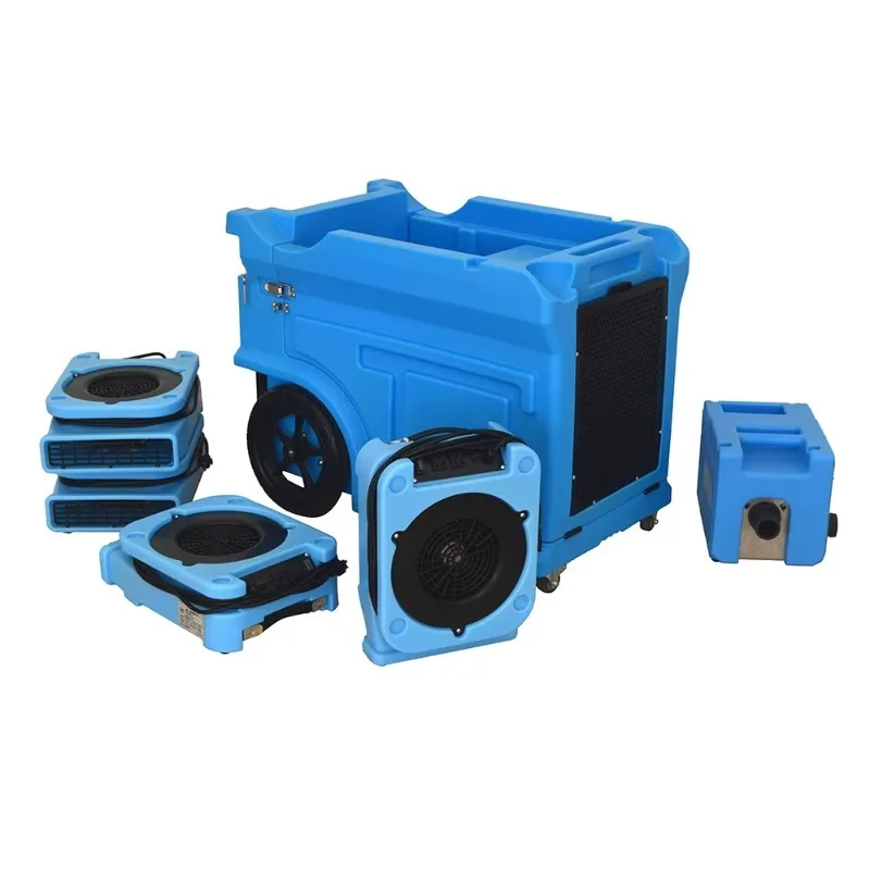 

New Large Capacity Industrial Dehumidifier 150PPD 80 Liters With Pump Wheel Handle Water Restoration Remmoval