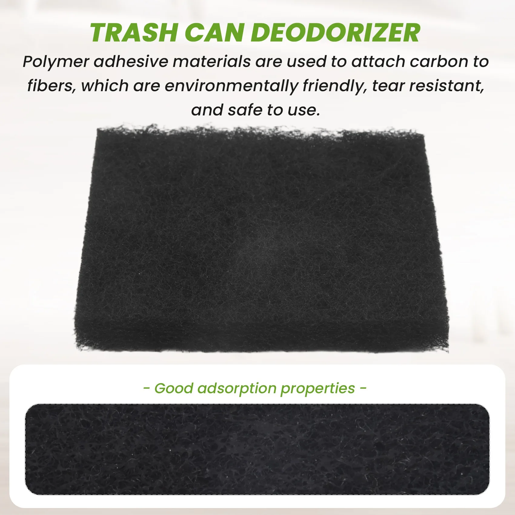 feelfeel 12pcs Replacements Trash Can Odor Absorbing Filter Refills for Garbage Cans, Activated Charcoal Deodorizer