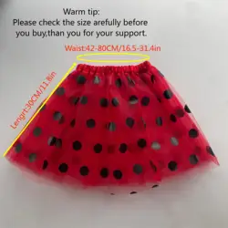 Children's mesh dress half skirt with big black dots, bee or ladybug dress, holiday carnival mini skirt