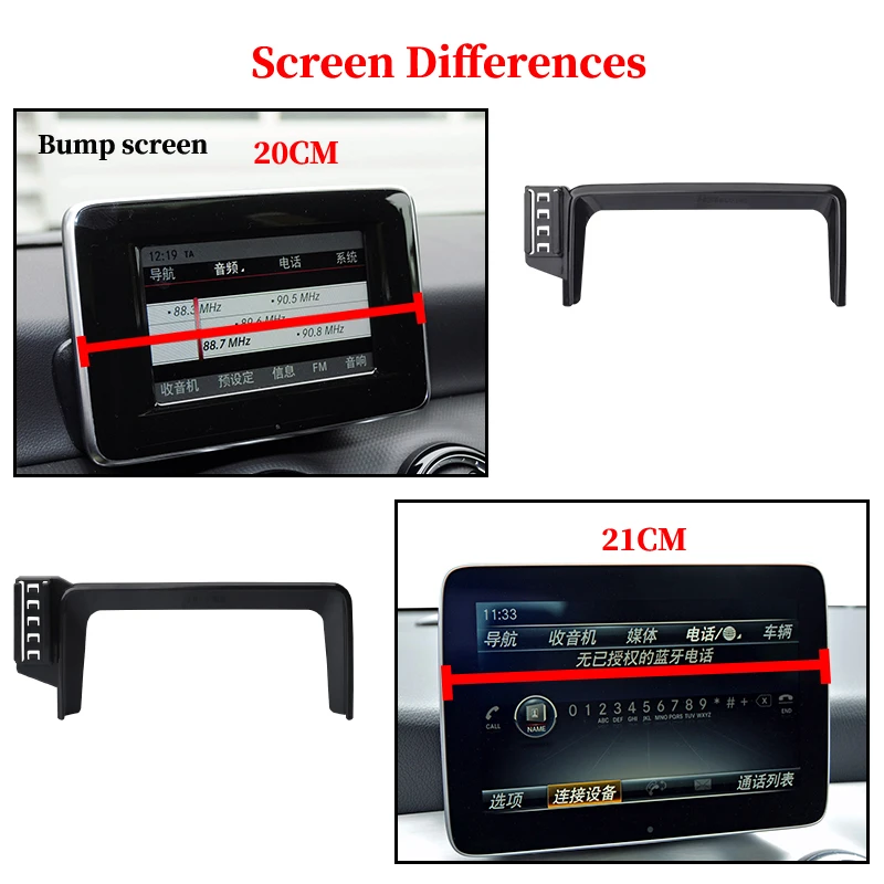 Autotelefonhalter für Mercedes-Benz W176 W242 W246 A-Klasse B-Klasse C117 X156 GLA CLA Multimedia-Bildschirm Komfort Telefonhalter – Detail 3