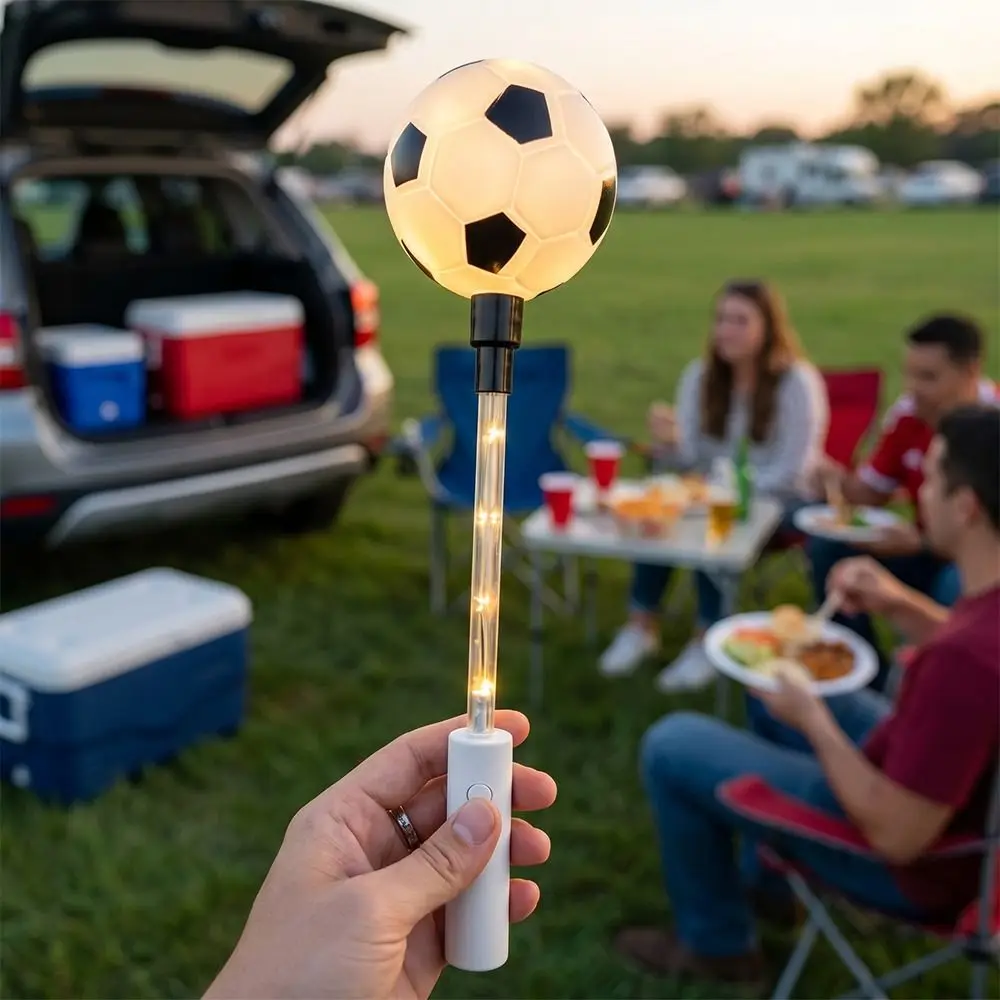 LED Glow Football LED Glow Sticks Flashing Light Football Shape Soccer Shaped LED Glow Wand Creative Design Reusable