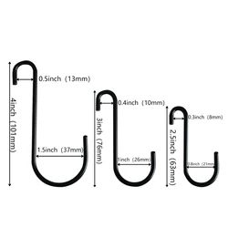 10PCS Heavy-Duty S-Shaped Metal Steel Hooks for Hanging Clothes - Ideal for Kitchen, Bathroom, and Office