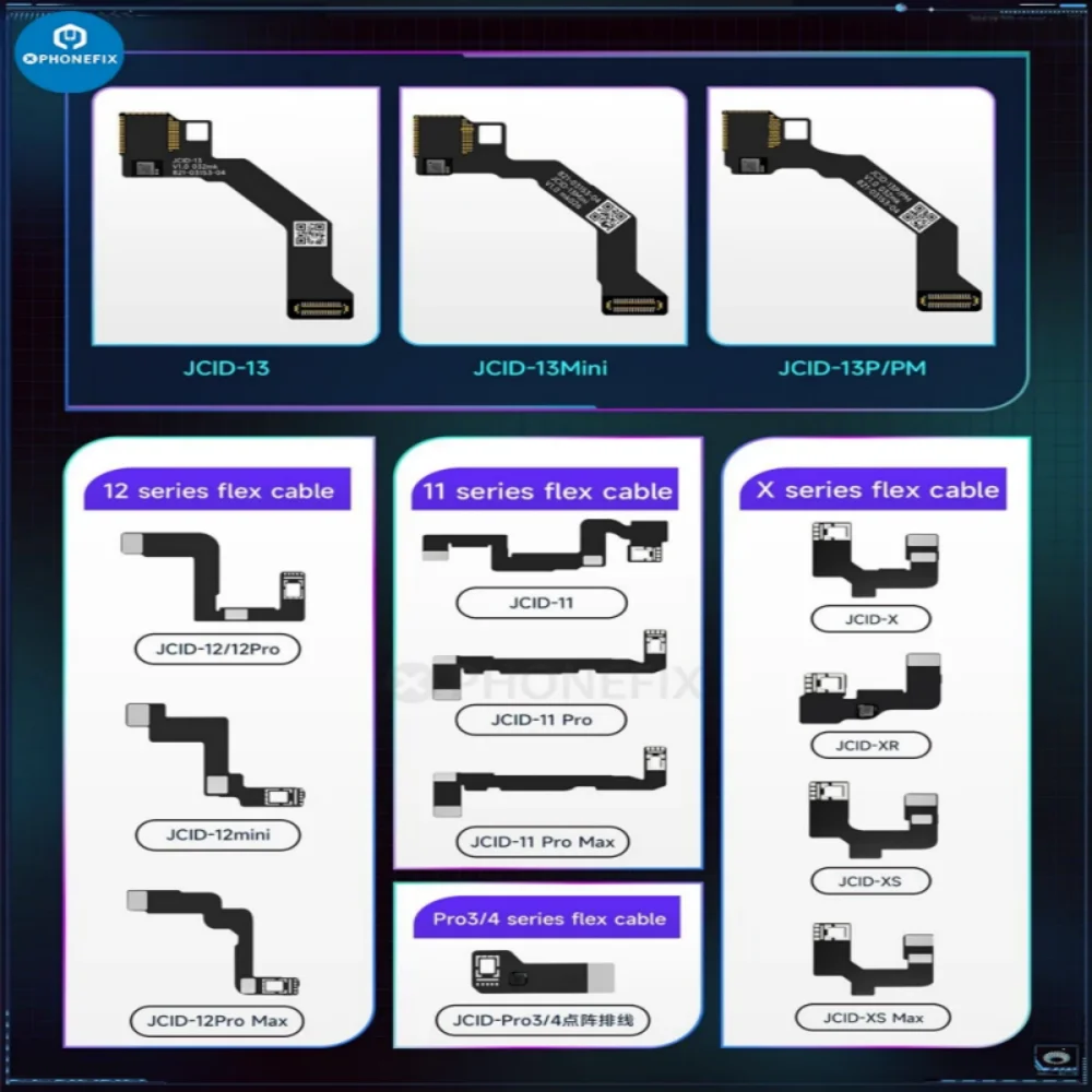 JCID JC Dot Matrix Cable for IPhone X-14PM Dot Projector Read Write Dot Matrix Face ID Repair Flex Cable