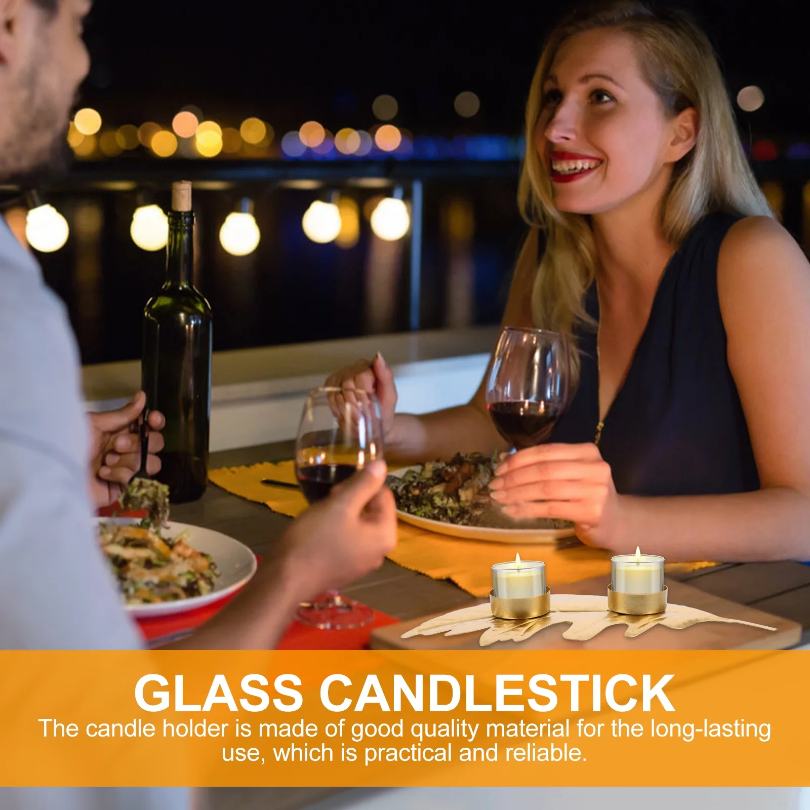 

Candlestick Romantic Table Decor for Candlelight Dinner Wedding Home Office Decoration Holder