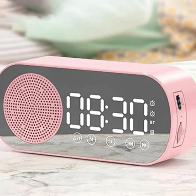 Wireless Bluetooth Speaker, Multi-functional Loud Subwoofer Clock, Mini AI Smart Alarm Clock Speaker