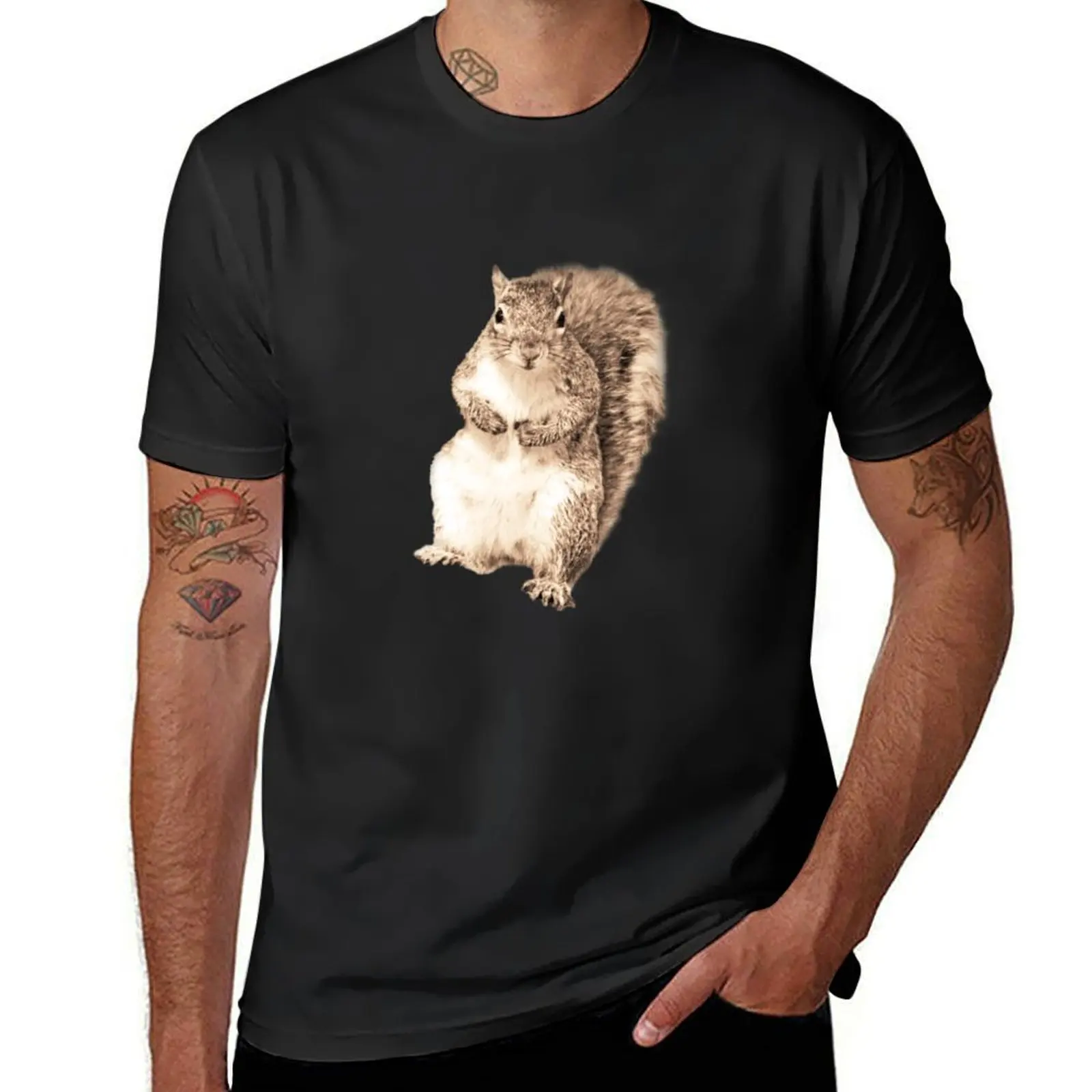 Friendly squirrel T-Shirt Aesthetic clothing hippie clothes for a boy mens t shirt graphic