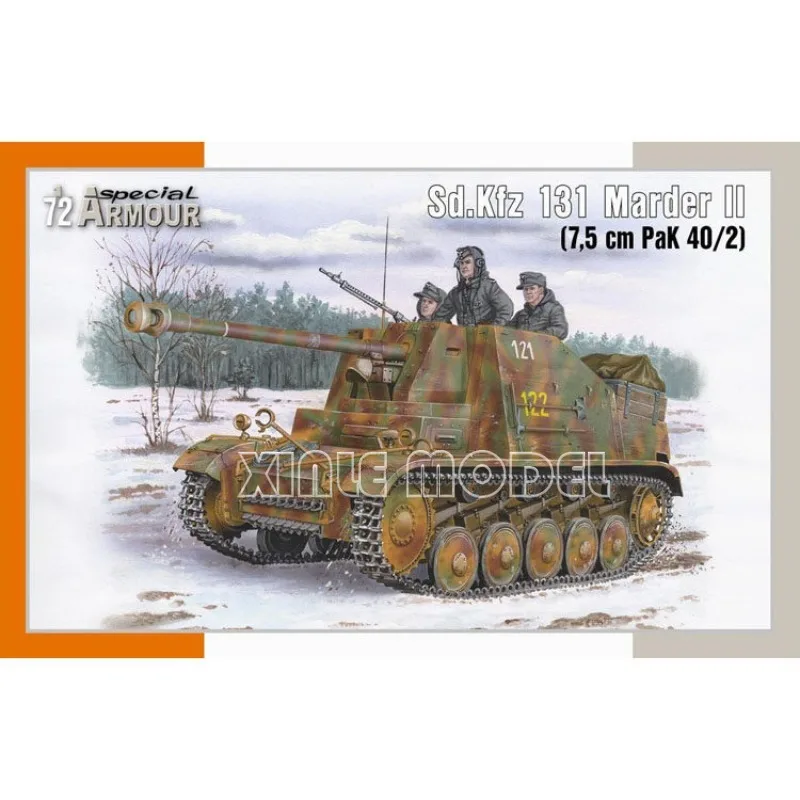 

Сборная пластиковая модель танка Special Hobby SA72020 Sd. Kfz 131 Marder II (7,5-см пушка PaK 40/2) 1/72