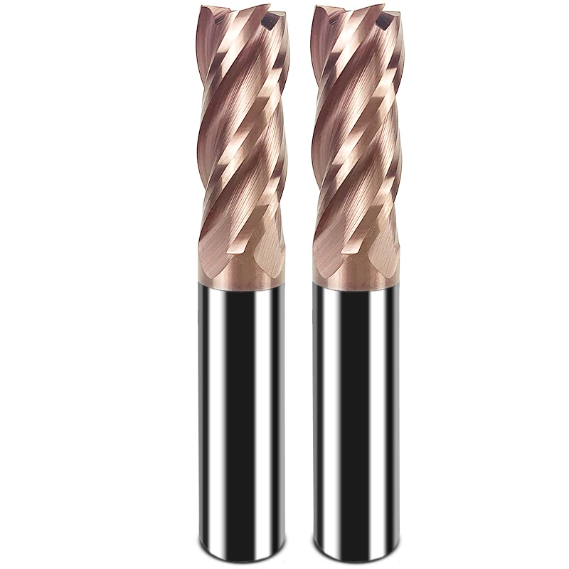 JIMMY HRC55 Tungsten Steel Hardened End Mill 4 Flute Silicon Coated Alloy Carbide Milling Cutter CNC Machine Tools