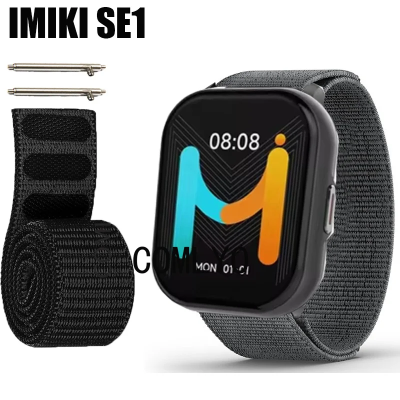 NEW For IMIKI SE1 Strap Nylon Smart Watch Band Hook&Look Soft Belt Watchband