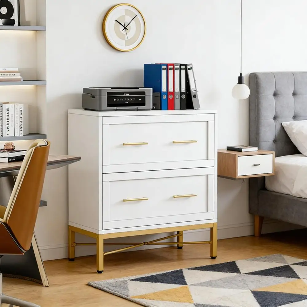 Office File Cabinet,2-Drawer File Cabinet,Sleek Design Storage Cabinet